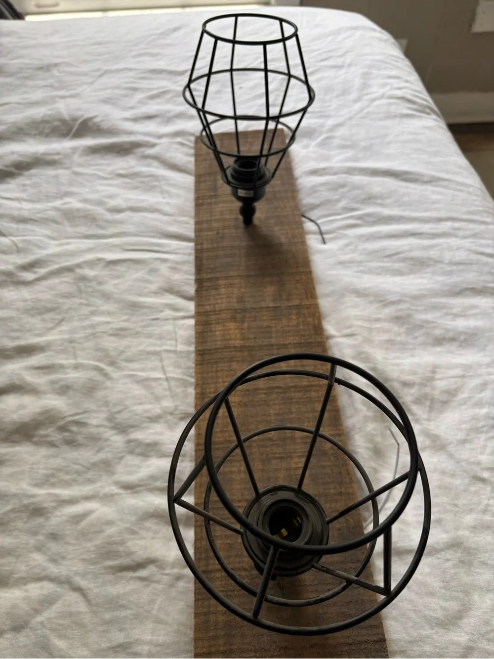 Industrial Black Metal Cage Wall Sconce - Rustic Home Accents